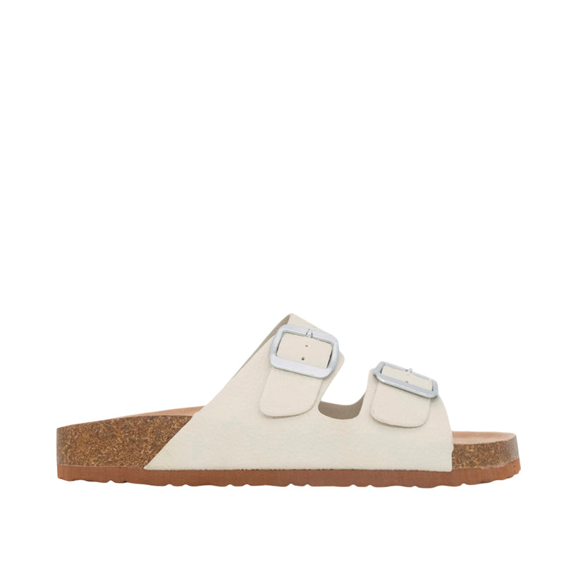 Sandalias flats Mirka para mujer color hueso