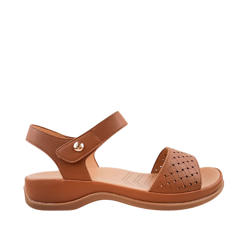 Sandalias flats Lana para mujer color tan