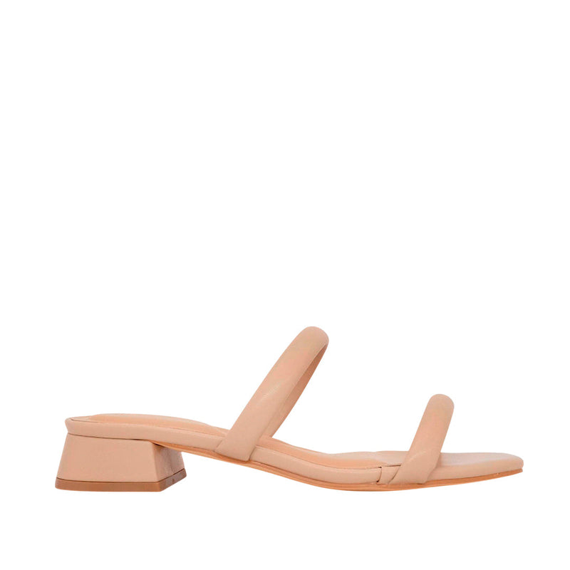 Sandalias de tacón Brie para mujer color nude