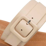 Sandalias flats Pamela hueso para mujer