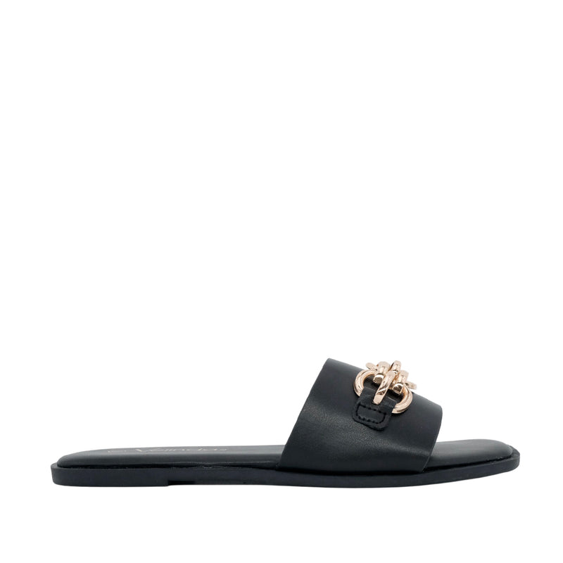 Sandalias slip on Miry para mujer color negro