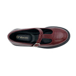 Mocasines Alberta para mujer color vino