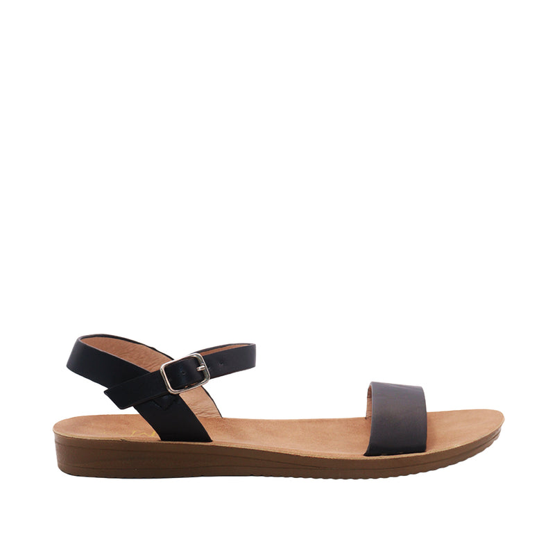 Sandalias flats Ana para mujer color negro