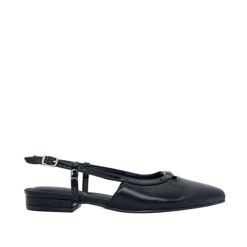 Ballerinas slingback Porta para mujer color negro