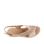 Sandalias de cuña Regina para mujer color beige