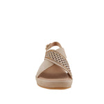 Sandalias de cuña Regina para mujer color beige