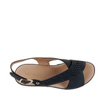 Sandalias de cuña Regina para mujer color negro