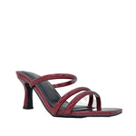 Sandalias de tacón Camila para mujer color vino