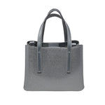 Cartera satchel Vicky para mujer color plateado