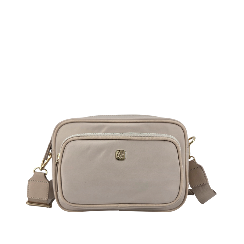 Cartera crossbody Adelie para mujer color beige