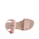 Sandalias flats Irene para niña color rosado