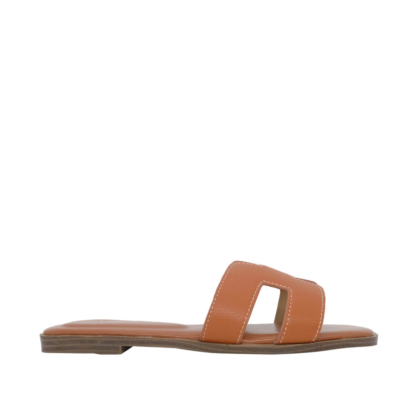 Sandalias Flats Lucia para mujer color café