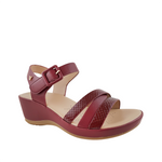 Sandalias de cuña Julieta para mujer color vino
