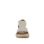 Sandalias de cuña Bianca para mujer color hueso