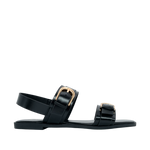 Sandalias flats Savile para mujer color negro