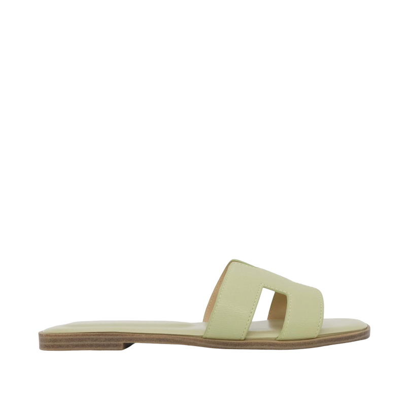 Sandalias flats Lucia para mujer color lima