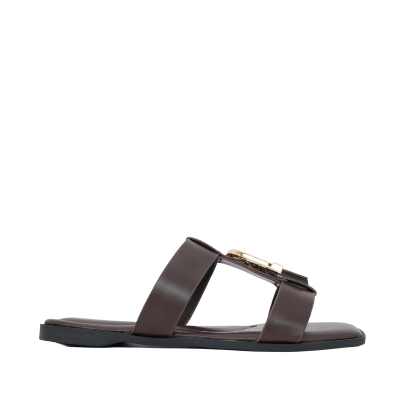 Sandalias flats Ipa para mujer color marrón