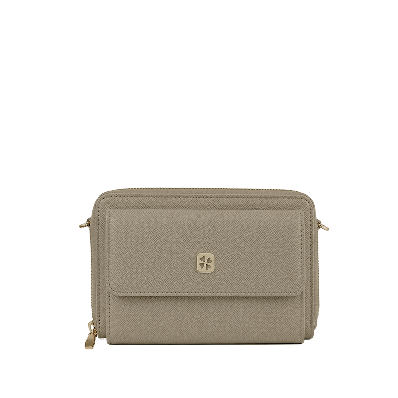 Cartera crossbody Salma para mujer color taupe