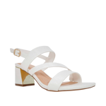 Sandalias de tacón Mariana para mujer color blanco