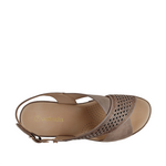 Sandalias de cuña Regina para mujer color café