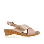 Sandalias de cuña Pamela para mujer color blush